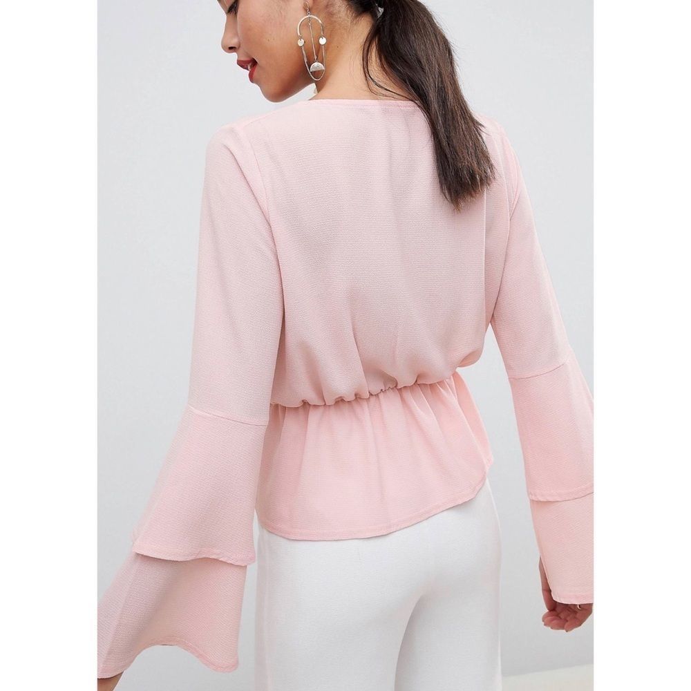 Pink Top with Ruffle Sleeves - Picture 3 of 5